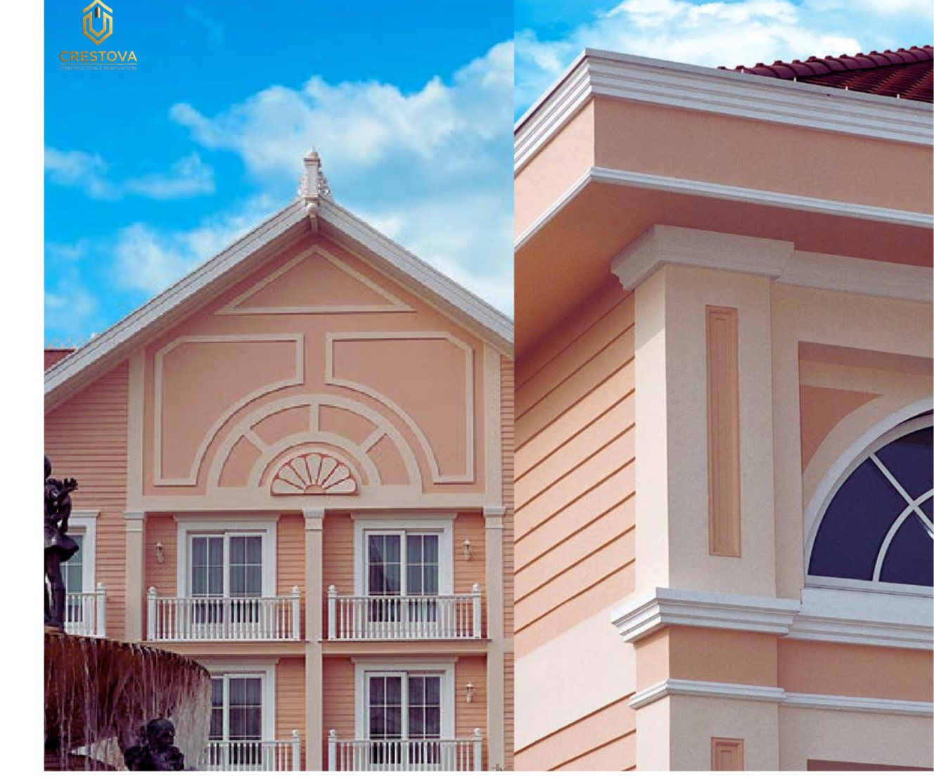 PU exterior trim mansion façade